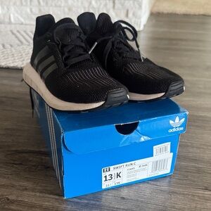 adidas Kids Black and White Lightweight Sneakers
